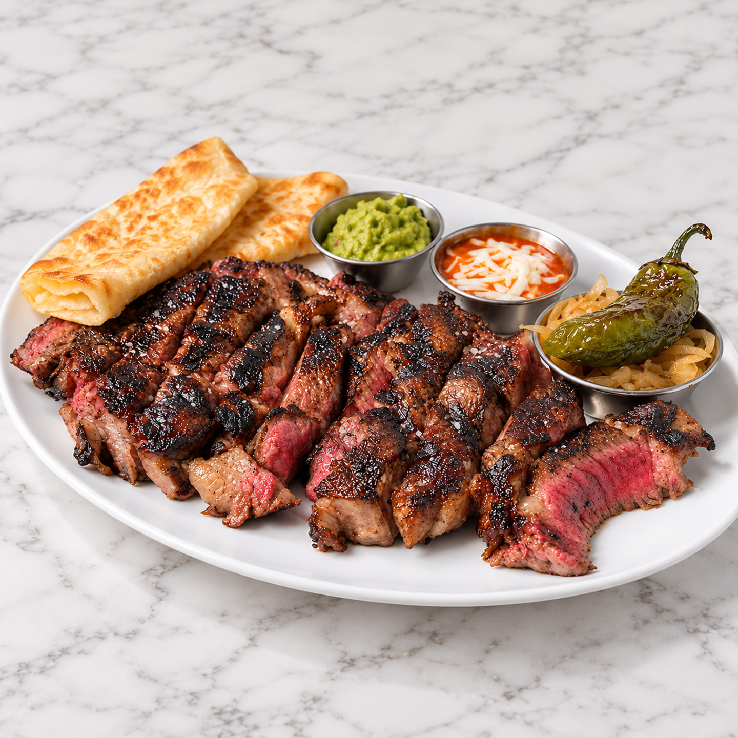grandson-steaks-grandsons-way-refried-beans-guacamole-grilled-onions--peppers-two-flour-quesadillas-roasted-bone-marrow-square